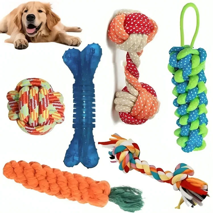 Durable Rope Chewing Toys for Dogs, Dog Toy, Pet Toys, Pack of 6