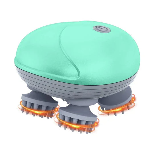 Cordless Electric Massager: 4 Heads, 96 Nodes for Relaxation and Comfort!"