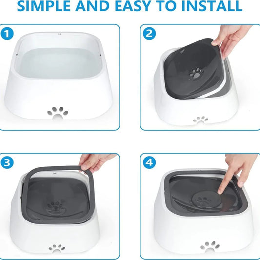 Portable Pet Water Feeder Bowl Travel Dog Water Bowl Splash Proof Anti Spill Slow Feeder Dish Cat Water Bowl