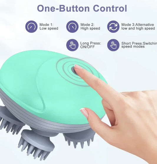 Cordless Electric Massager: 4 Heads, 96 Nodes for Relaxation and Comfort!"