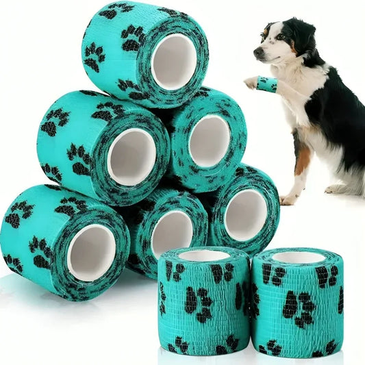 ( Pack of 2 ) Self Adhesive Bandage Wrap, Vet Wrap Cohesive Bandages for Dogs Horses Pet Animals