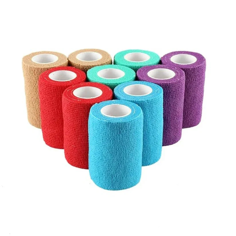 ( Pack of 2 ) Self Adhesive Bandage Wrap, Vet Wrap Cohesive Bandages for Dogs Horses Pet Animals
