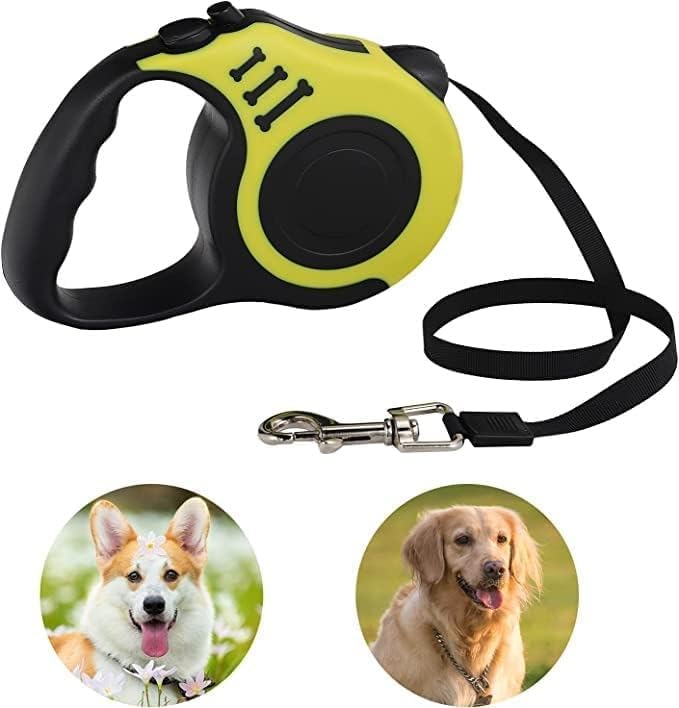 Automatic Retractable Nylon Cat Lead Extension Puppy Walking Running Lead Roulette for Dogs Pet Durable Dog Leash (5 M)