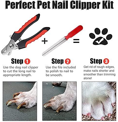 Dog Nail Cutter Clipper And Filer,Claw & Nails Clippers Grinder Grooming Trimmer For Small, Medium, Large Dogs And Cats.