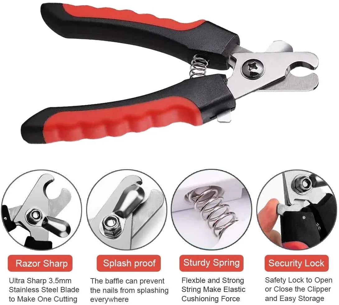 Dog Nail Cutter Clipper And Filer,Claw & Nails Clippers Grinder Grooming Trimmer For Small, Medium, Large Dogs And Cats.