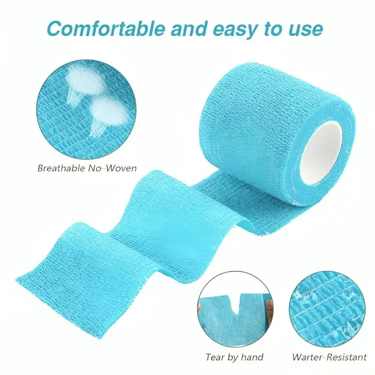 ( Pack of 2 ) Self Adhesive Bandage Wrap, Vet Wrap Cohesive Bandages for Dogs Horses Pet Animals