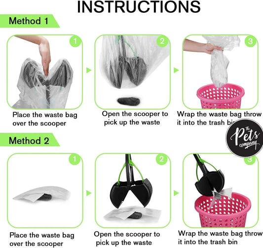 Folding Dog Poop Scooper, Pet Waste Potty Picker, Large, 24 Inches, Color May Vary