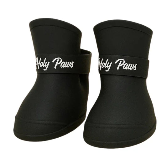 Dog Shoes for All Seasons – Waterproof, Anti-Slip, Comfortable Paw Protection ( Black )