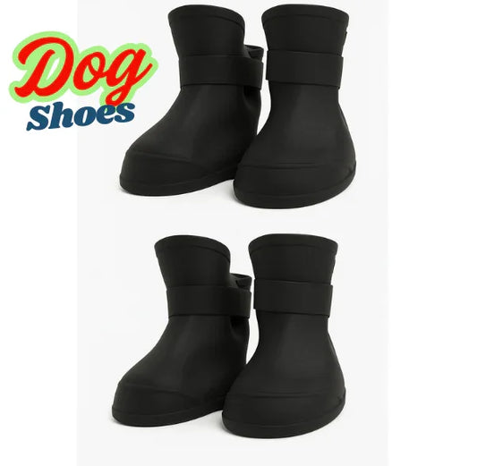Dog Shoes for All Seasons – Waterproof, Anti-Slip, Comfortable Paw Protection ( Black )