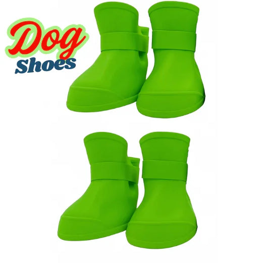 Dog Shoes for All Seasons – Waterproof, Anti-Slip, Comfortable Paw Protection ( Green)