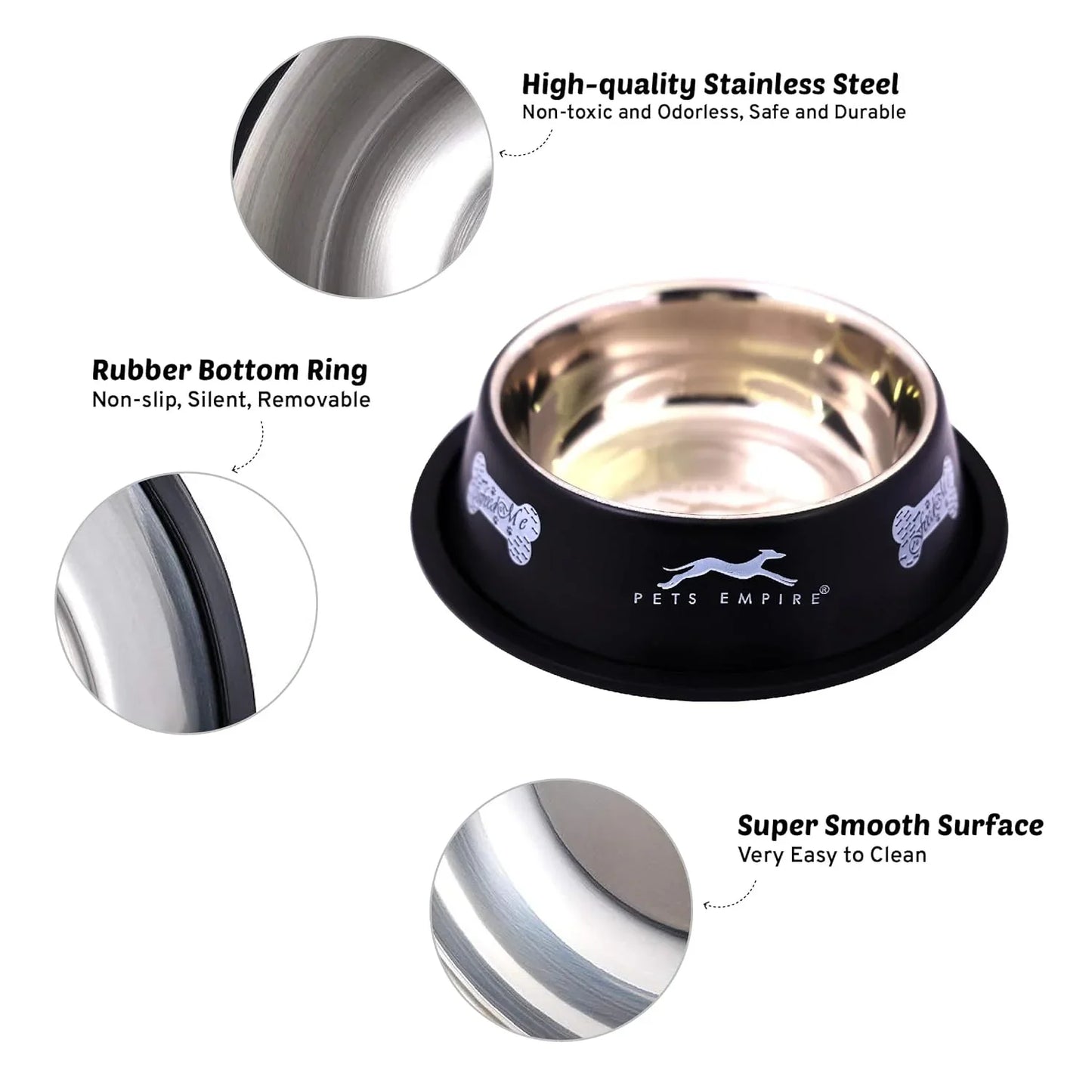 Pets Empire Anti-Skid Stainless Steel Bowl for Dogs