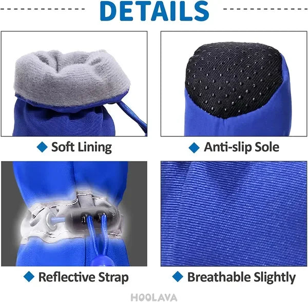 Dog Shoes for Small & Medium Breeds – Sizes S, M, L (Fits Chihuahua, Pug, Beagle) ( Blue )