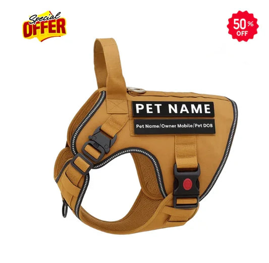 Dog Tactical Harness (Khaki)