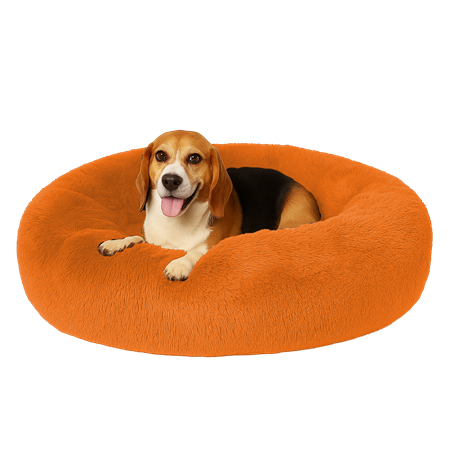 Washable & Ultra-Comfort Dog Bed for Small and Large Dogs ( Orange )