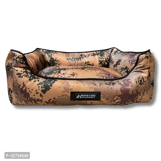 Brown Lounger Dog Bed | Soft & Washable Pet Bed for Small to Large Dogs