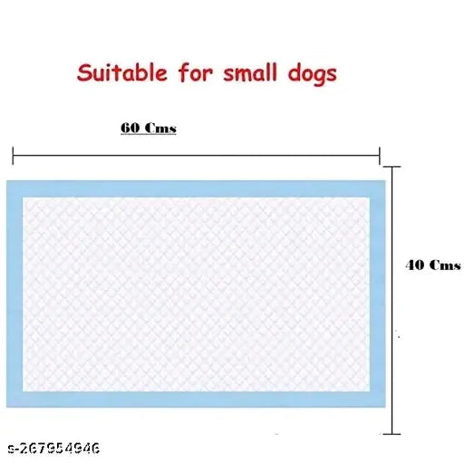 Disposable Pet Training Pads 60x40 cms Small Puppy Pee and Potty Pads with Quick Drying Surface & Absorbent Core, Suitable for Small/Medium/ Breed Pets, Dogs, Cats - Pack of 1, 10 pcs*