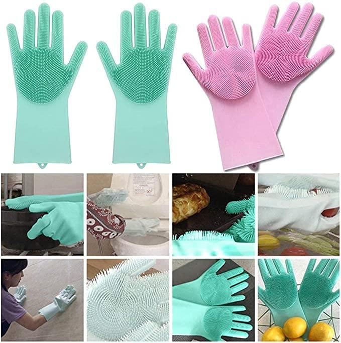 Gloves Magic Silicone Dog Washing Gloves (Pair of 1)