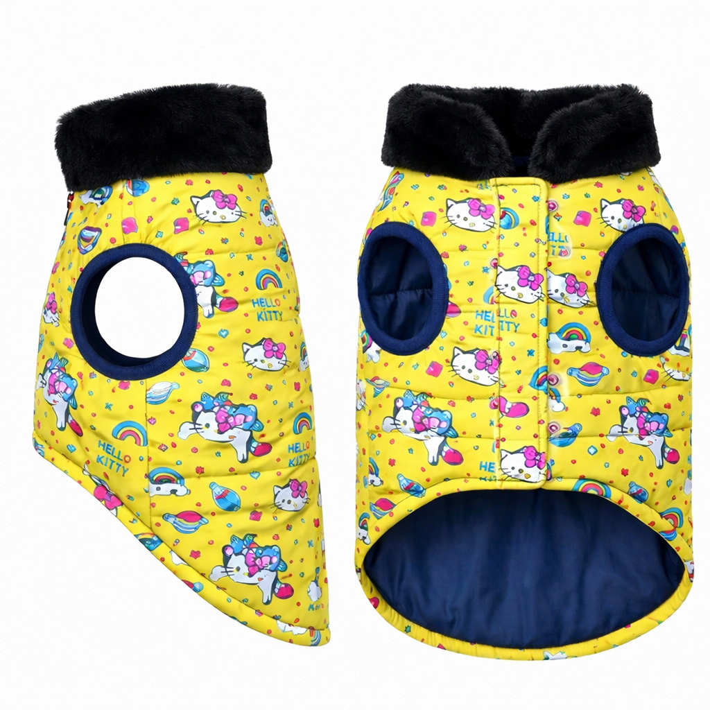 Premium Warm Dog Jacket – Winter-Ready Comfort (Yellow Rocket)