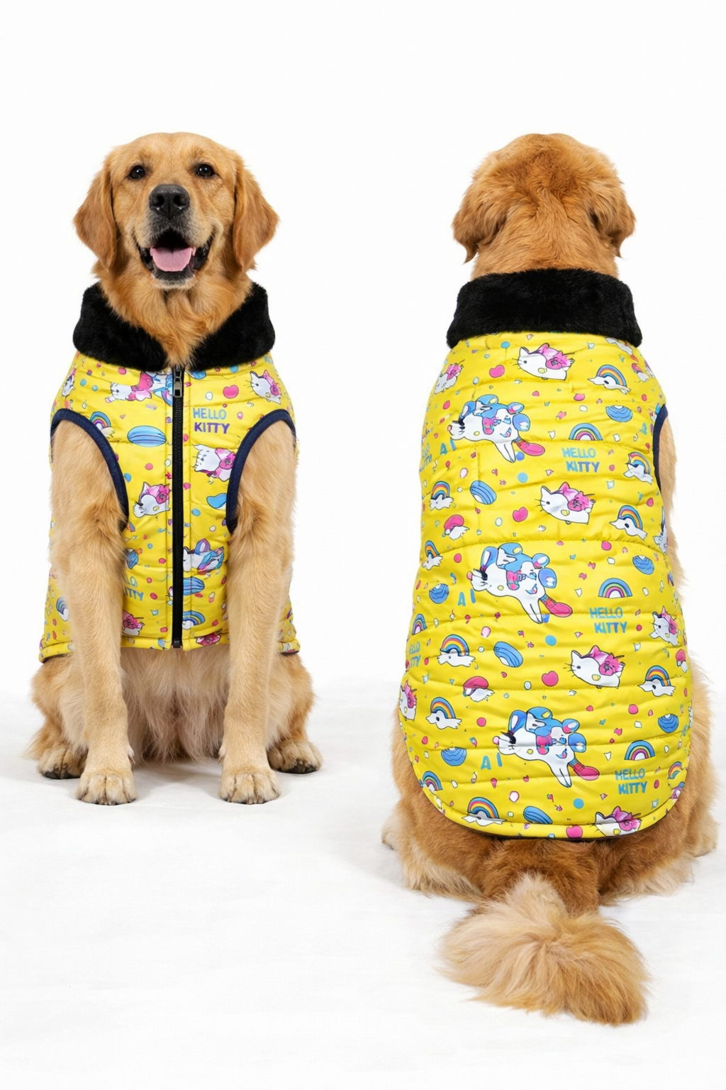 Premium Warm Dog Jacket – Winter-Ready Comfort (Yellow Rocket)
