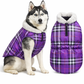 Premium Warm Dog Jacket – Winter-Ready Comfort (Purple Checked)