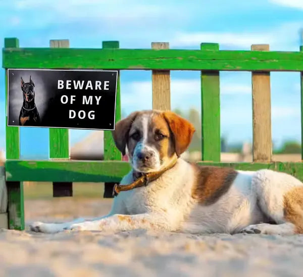 Beware of Dog Entry Sign – Rust-Free Outdoor Board