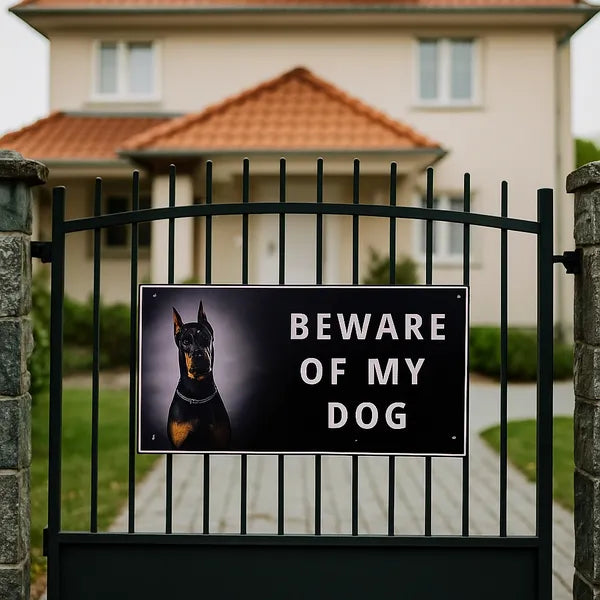 Beware of Dog Entry Sign – Rust-Free Outdoor Board