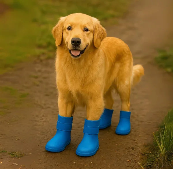 Dog Shoes for All Seasons – Waterproof, Anti-Slip, Comfortable Paw Protection ( Blue )