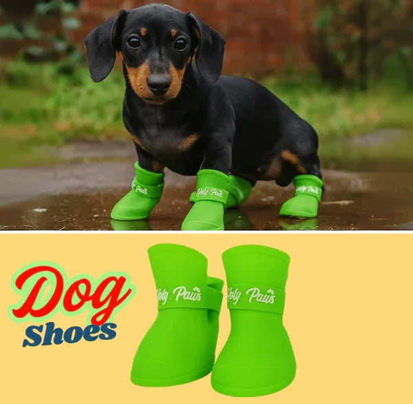 Dog Shoes for All Seasons – Waterproof, Anti-Slip, Comfortable Paw Protection ( Green)