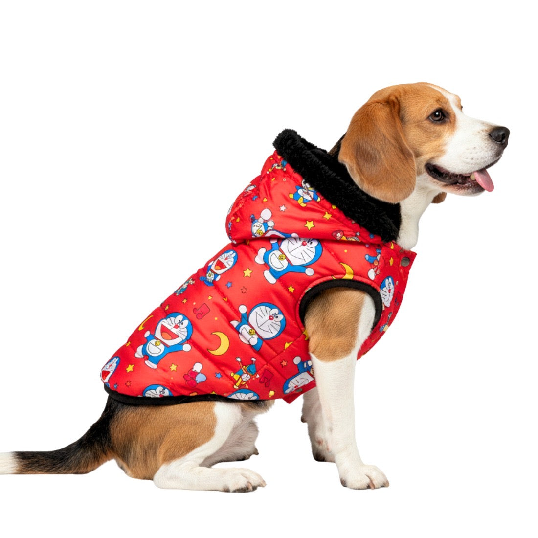 Premium Warm Dog Jacket – Winter-Ready Comfort (Red Doremon)