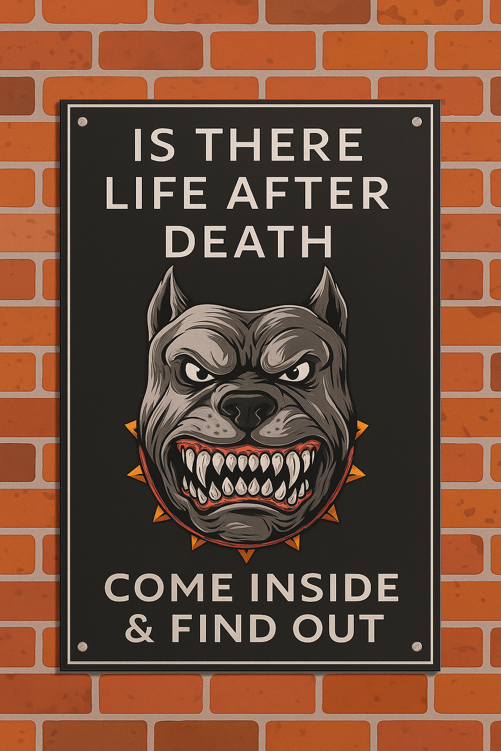 Beware of Dog Entry Sign – Rust-Free Outdoor Board