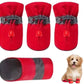 Dog Shoes for Small & Medium Breeds – Sizes S, M, L (Fits Chihuahua, Pug, Beagle, shithzu) ( Red )