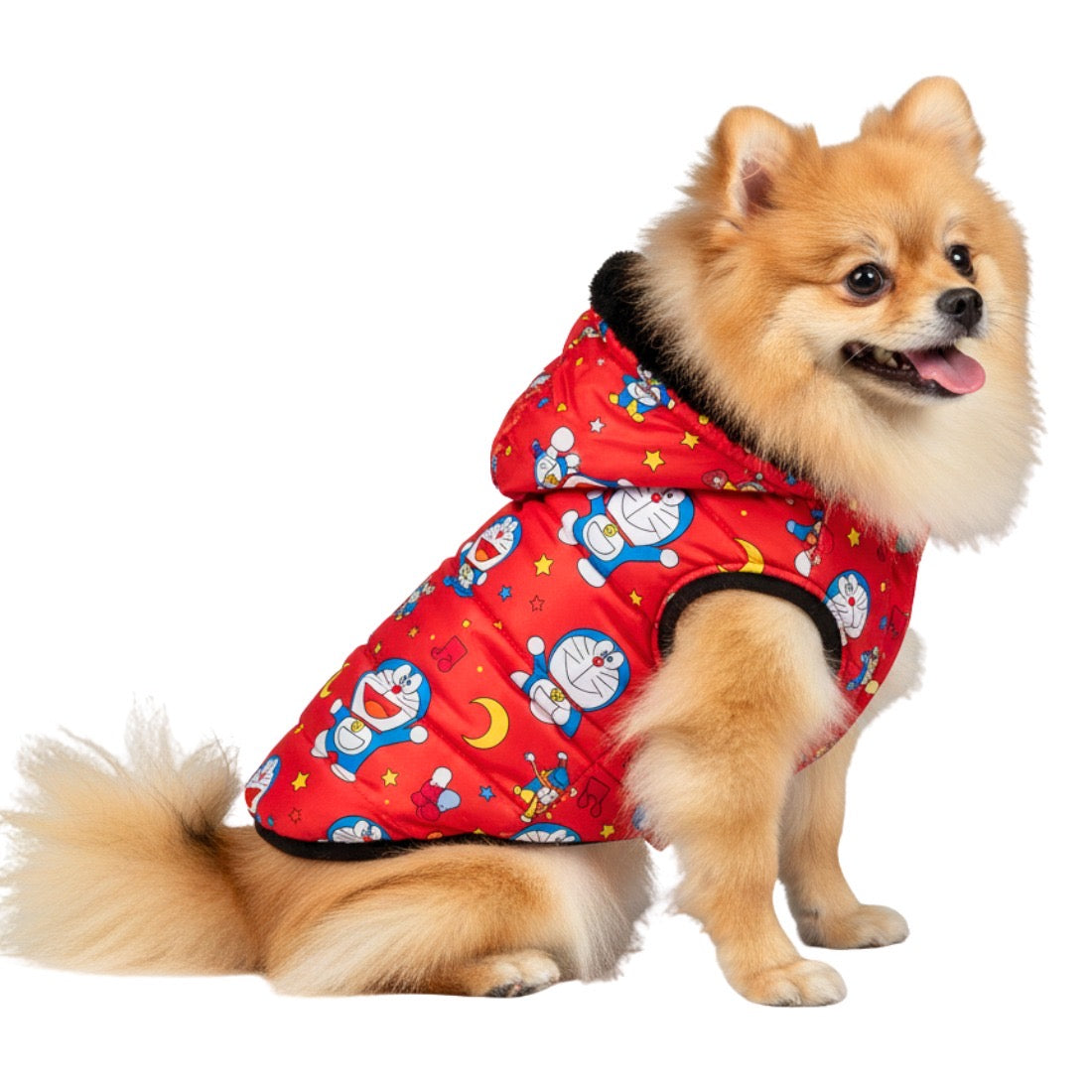 Premium Warm Dog Jacket – Winter-Ready Comfort (Red Doremon)
