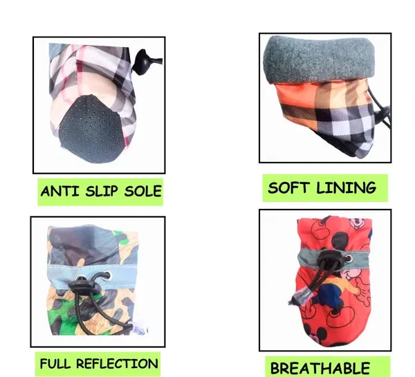Dog Shoes for Small & Medium Breeds – Sizes S, M, L (Fits Chihuahua, Pug, Beagle, shithzu) ( Camouflage )