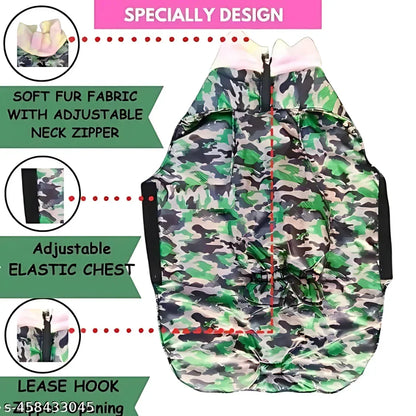 Premium Warm Dog Jacket – Winter-Ready Comfort (Army)