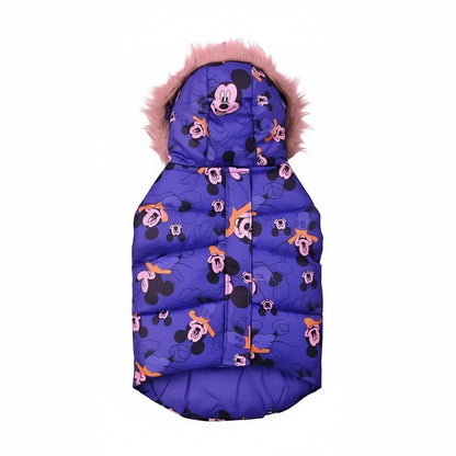 Premium Warm Dog Jacket – Winter-Ready Comfort (Purple Mickey)