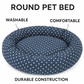 Round Dog Bed Free Size | Soft, Washable & Comfortable Pet Bed for Dogs