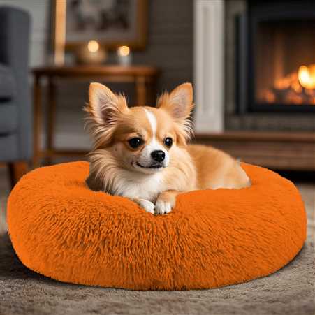 Washable & Ultra-Comfort Dog Bed for Small and Large Dogs ( Orange )