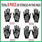 Reusable Mehendi Hand Henna Tattoo Stencil For Women, Girls