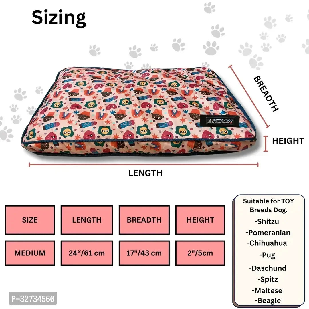 Waterproof Dog Snuggle Bed | Non-Woven Laminated Flat Bed for Small Dogs