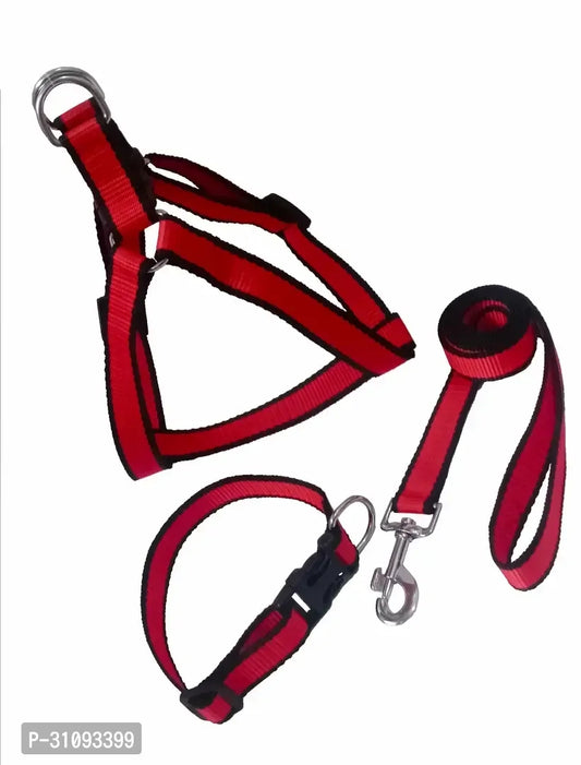 Dog harness combo medium ( pack of 1 harness 1 collar 1 leash )