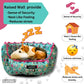 Waterproof Dog Snuggle bed Non woven laminated filament Teal colour