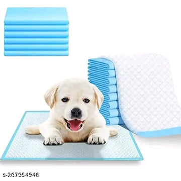 Disposable Pet Training Pads 60x40 cms Small Puppy Pee and Potty Pads with Quick Drying Surface & Absorbent Core, Suitable for Small/Medium/ Breed Pets, Dogs, Cats - Pack of 1, 10 pcs*