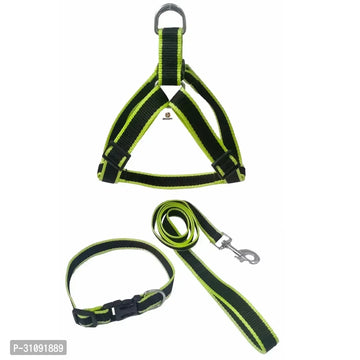 Dog harness combo medium ( pack of 1 harness 1 collar 1 leash )