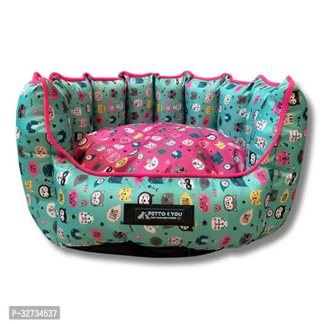 Waterproof Dog Snuggle bed Non woven laminated filament Teal colour